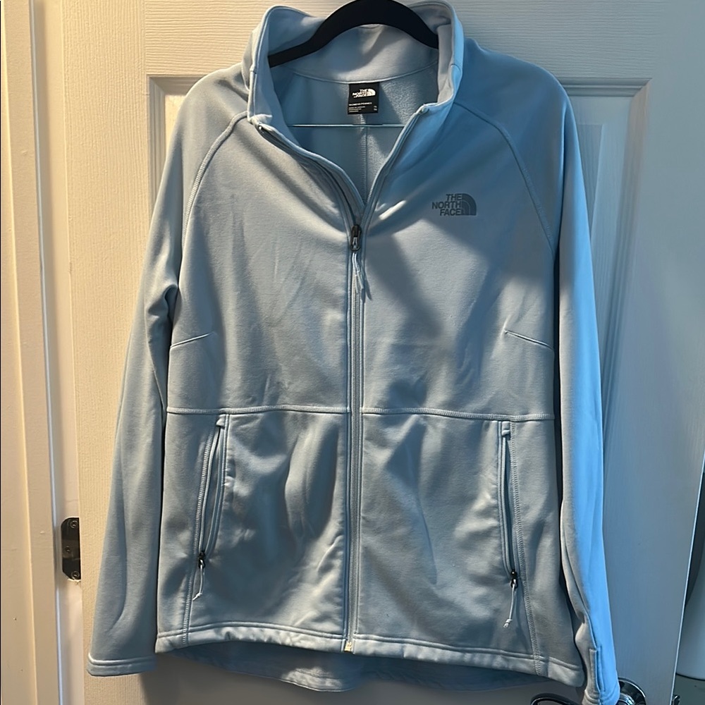The North Face Blue Ski Jacket with Moisture-Wicking Fabric